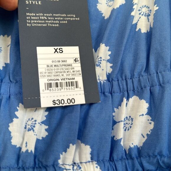 NEW With Tag Floral Cotton Sundress By Universal Thread - Picture 5 of 8